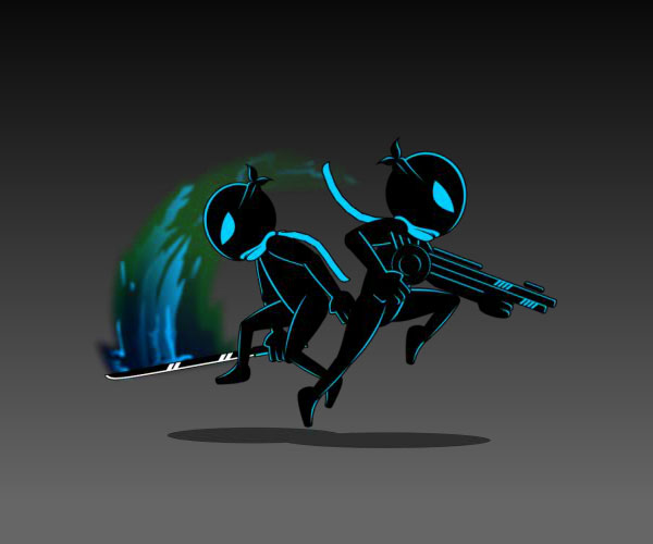 Ninja Shadow Silhouette Character