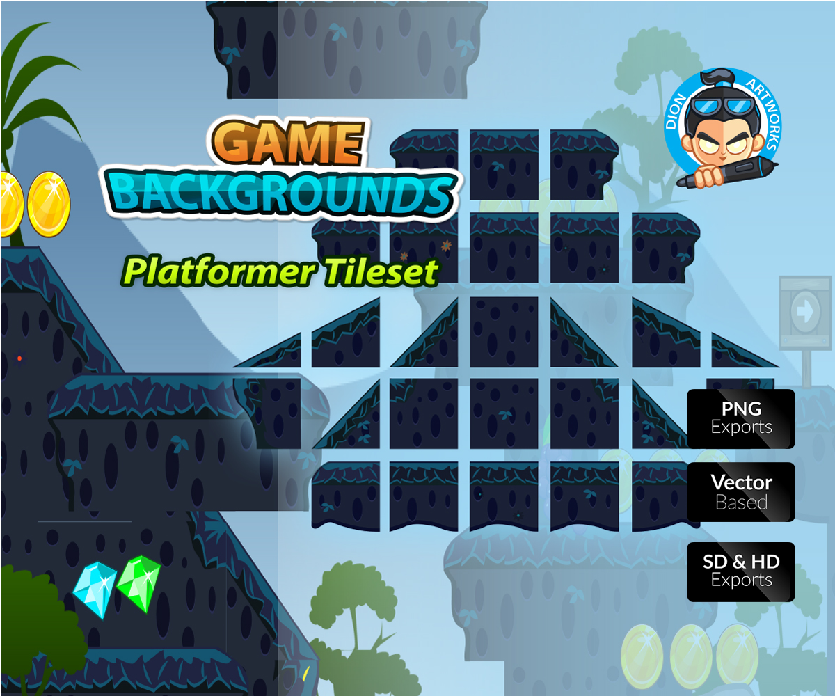platformer tilesets game bg 4 game art partners