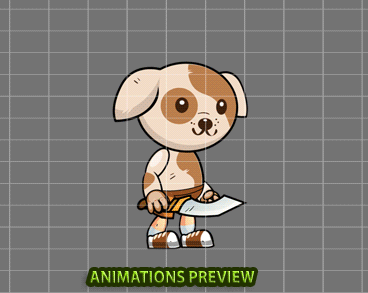 DogieDog Game Sprites Set - Royalty free game art - gif preview
