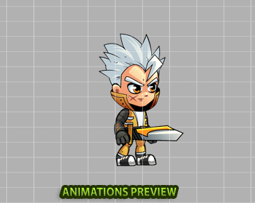 Allan 2D Game Charcter Sprites - Royalty free game art - gif preview