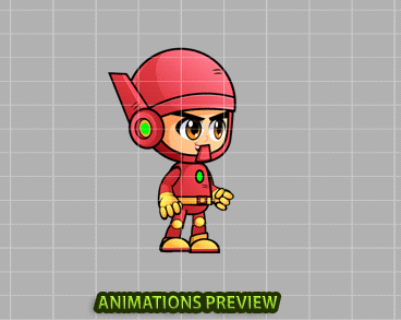 RJ001 2D Game Sprites - Royalty free game art - gif preview