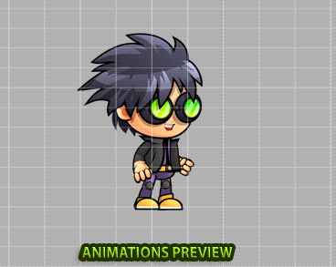 Jeepoy 2D Game Character Sprites - Royalty free game art - gif preview