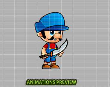 Doni 2D Game Character Sprites - Royalty free game art - gif preview