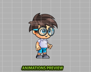 GeekBoy 2D Game Sprites - Royalty free game art - gif preview