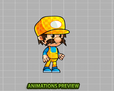 Kenneth 2D Game Sprites - Royalty free game art - gif preview