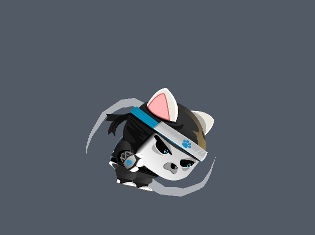 Ninja Cats Character - Royalty free game art - gif preview