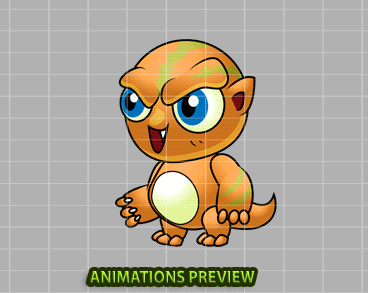 6 Monsters Game Enemies Sprites Set - Royalty free game art - gif preview