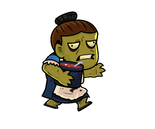 Female Zombie 01 - Royalty free game art - gif preview