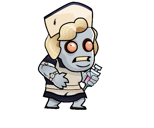 Female Zombie Character Sprite 02 - Royalty free game art - gif preview