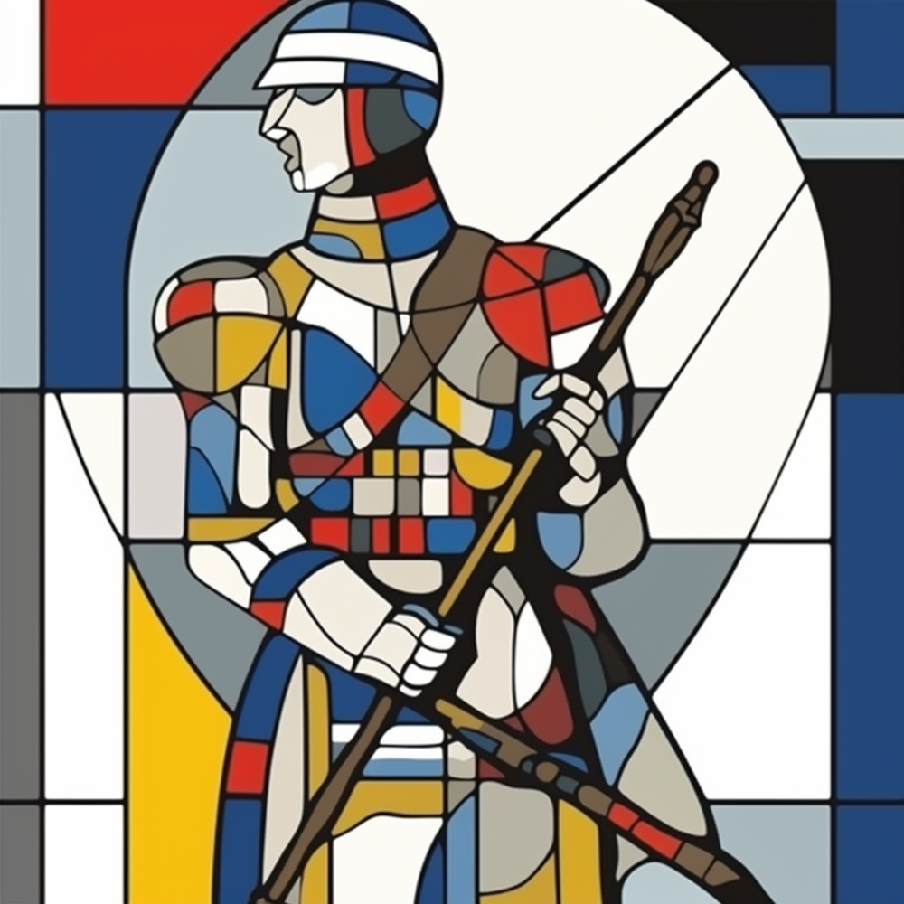 Kvaras_an_ancient_infantryman_with_mace_in_the_hand_mondrian_ab_158b6a67-2009-4279-bd35-aaf512df8b47.png