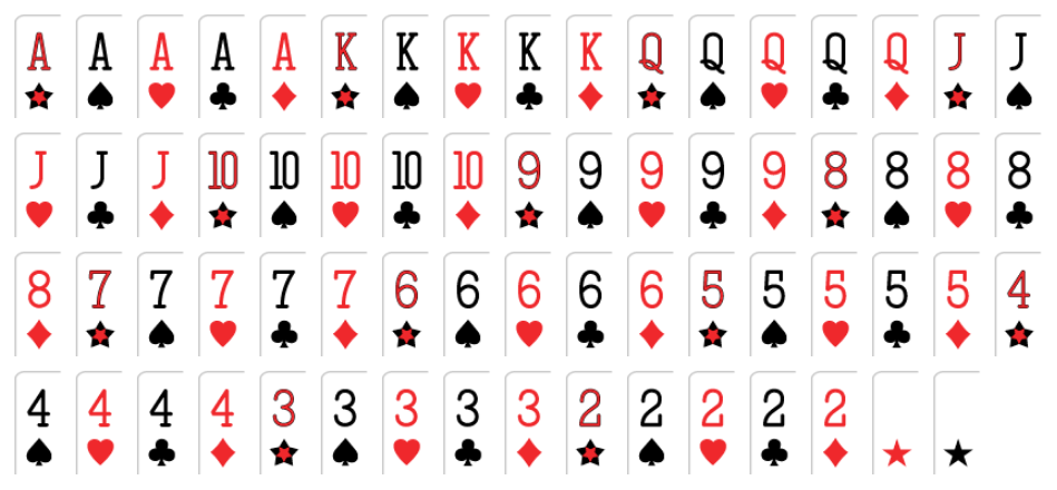 Stardeck 5-Suited Playing Cards for Free Printable Deck Of 52 Playing Cards