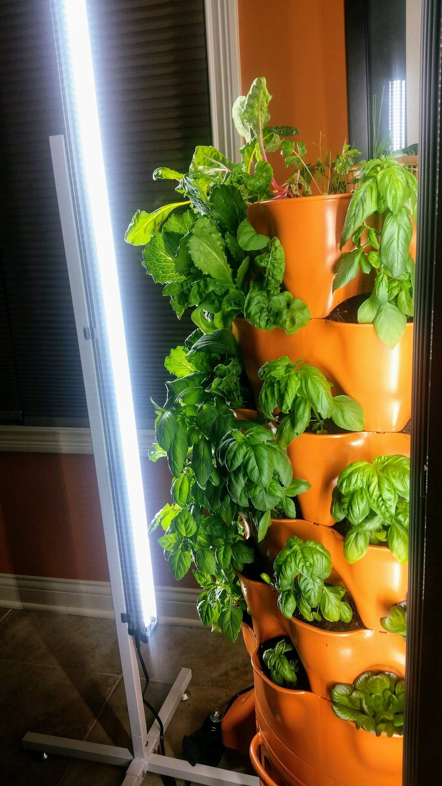 Ultra efficient 80 watt LED Grow Light Garden Tower Project