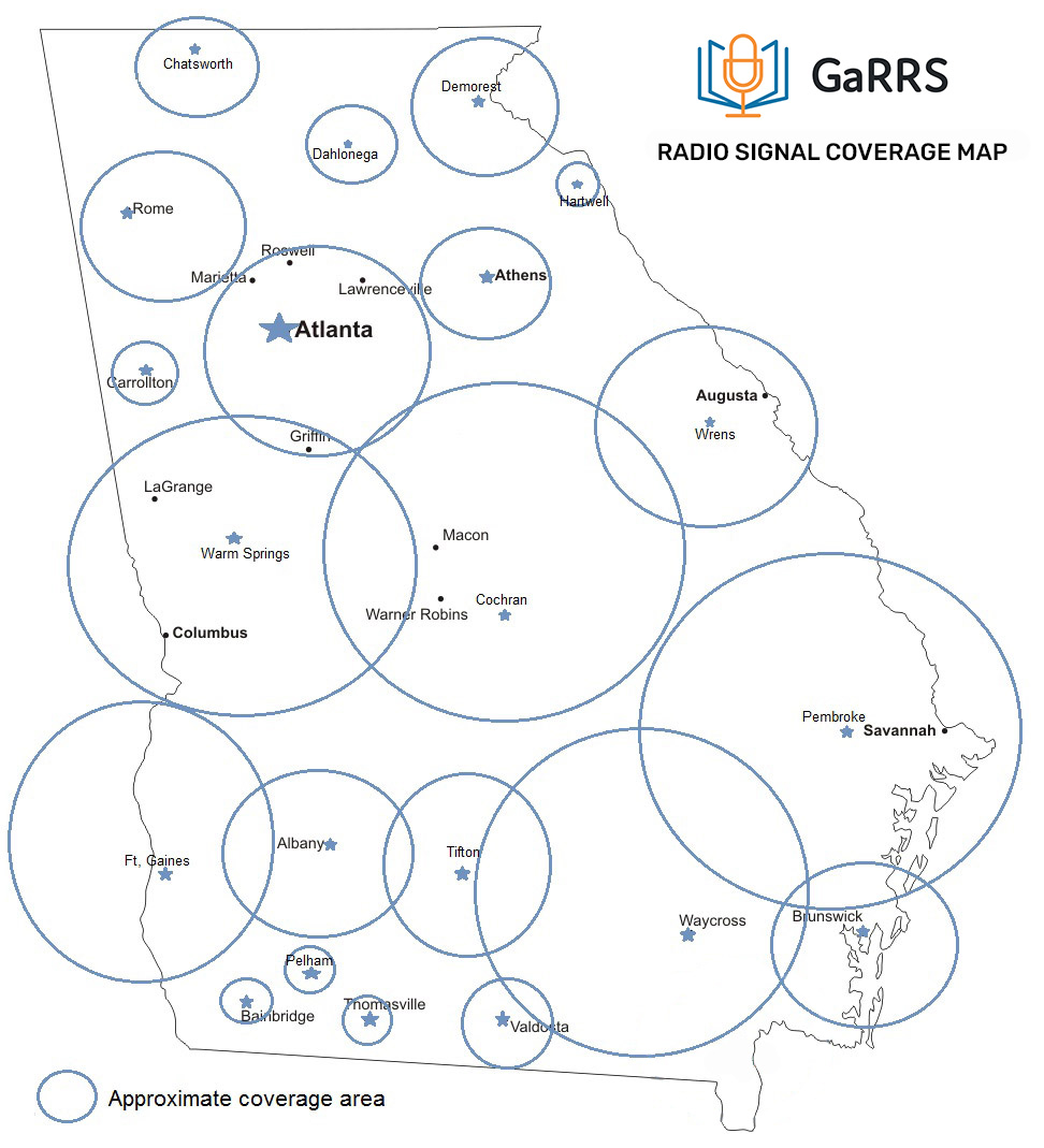 GaRRS Radio Coverage Map GaRRS Radio Coverage Map