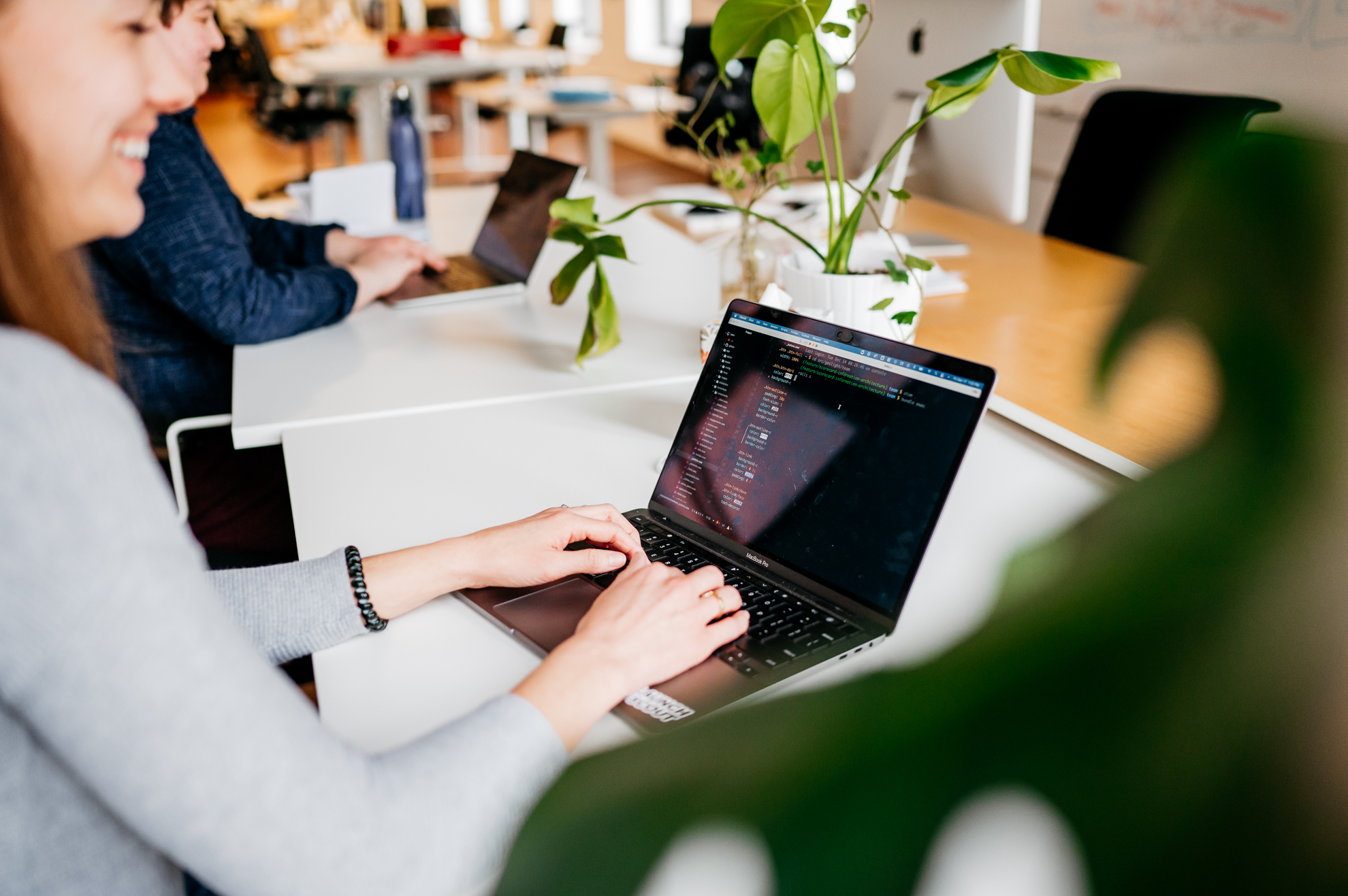 Women working on computer