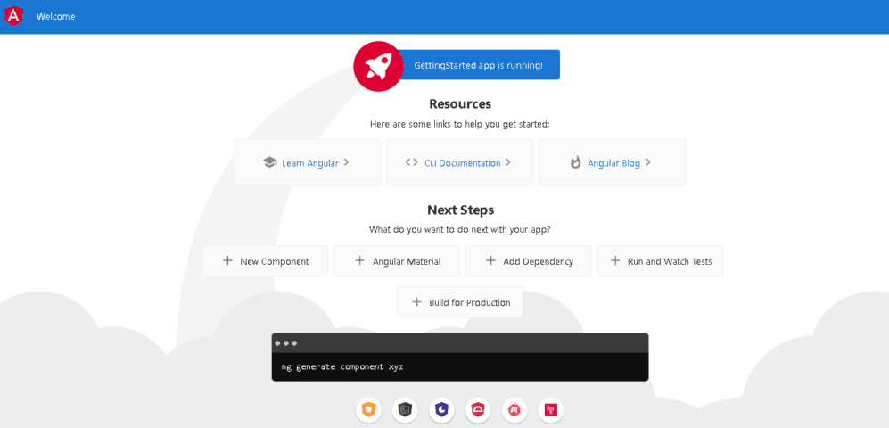 screen angular create project