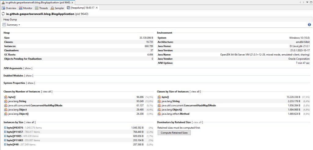 visualvm heap dump
