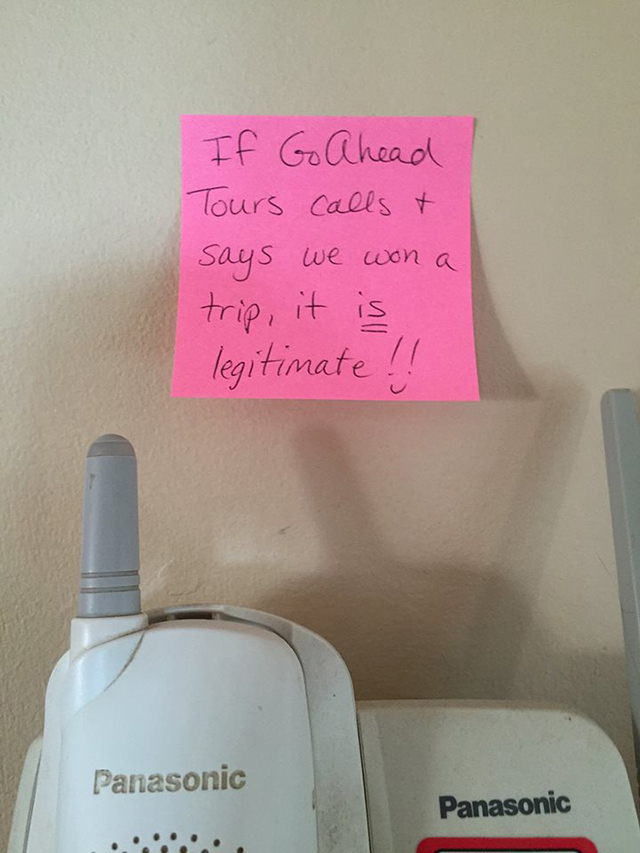 Post-it note free tour winner