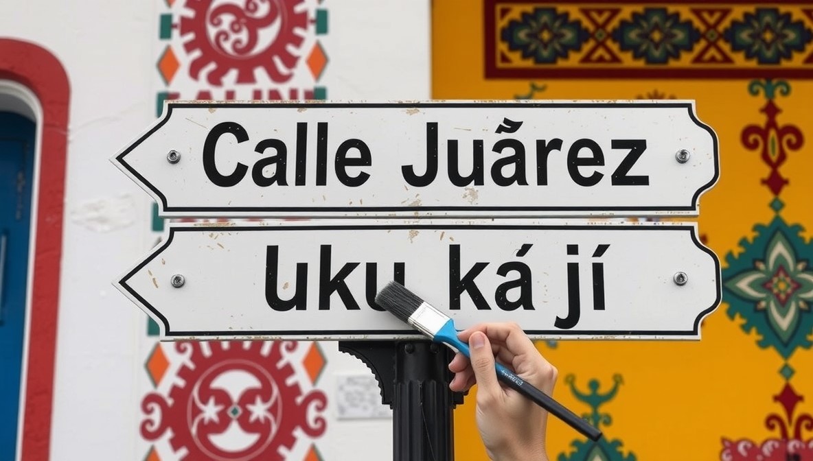 Santiago Juxtlahuaca Installs Bilingual Street Signs in Mixtec and Spanish