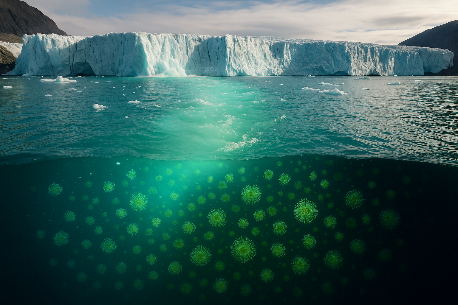 Greenland's Melting Ice Fuels Remarkable Arctic Phytoplankton Blooms
