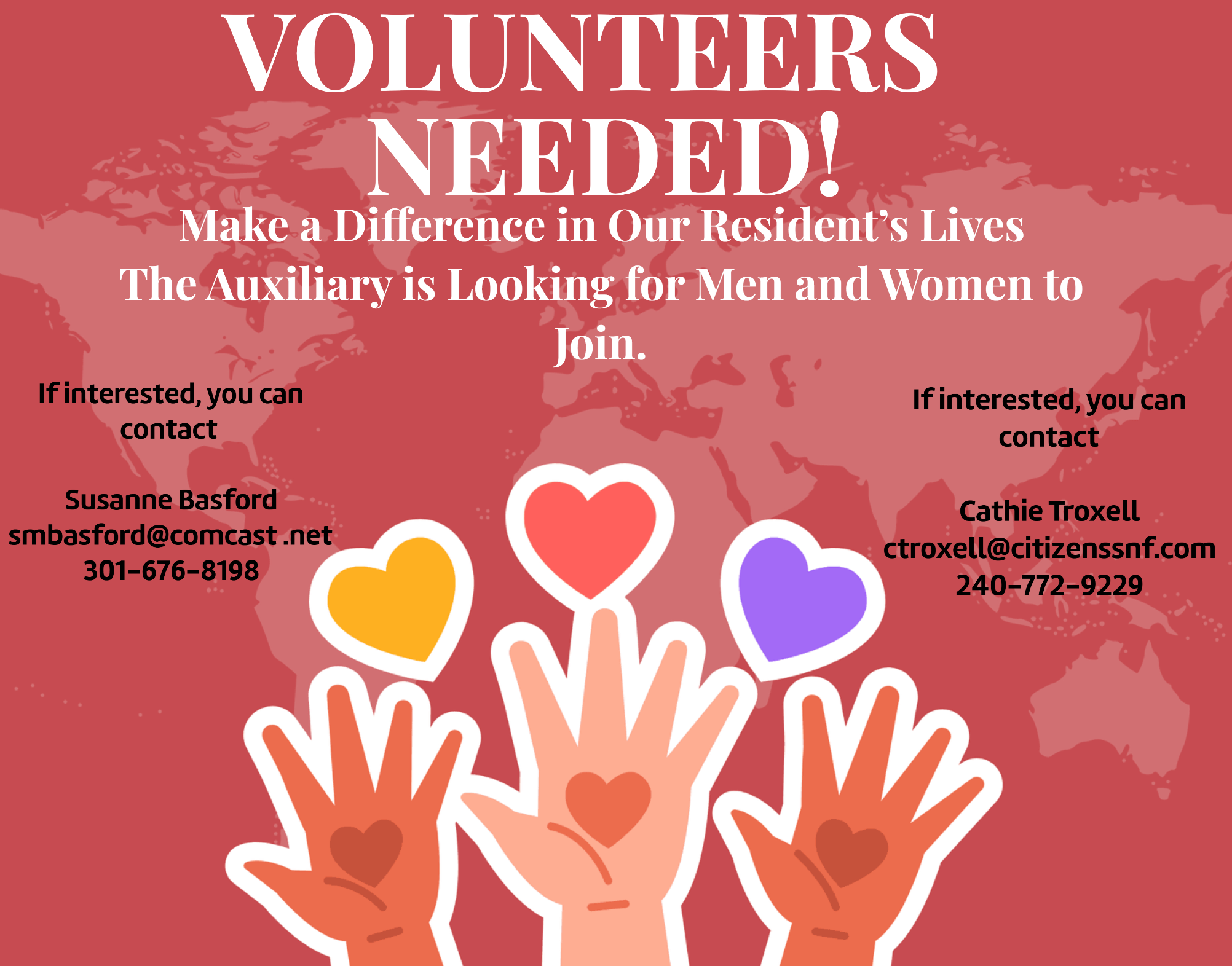 Volunteers Needed flyer