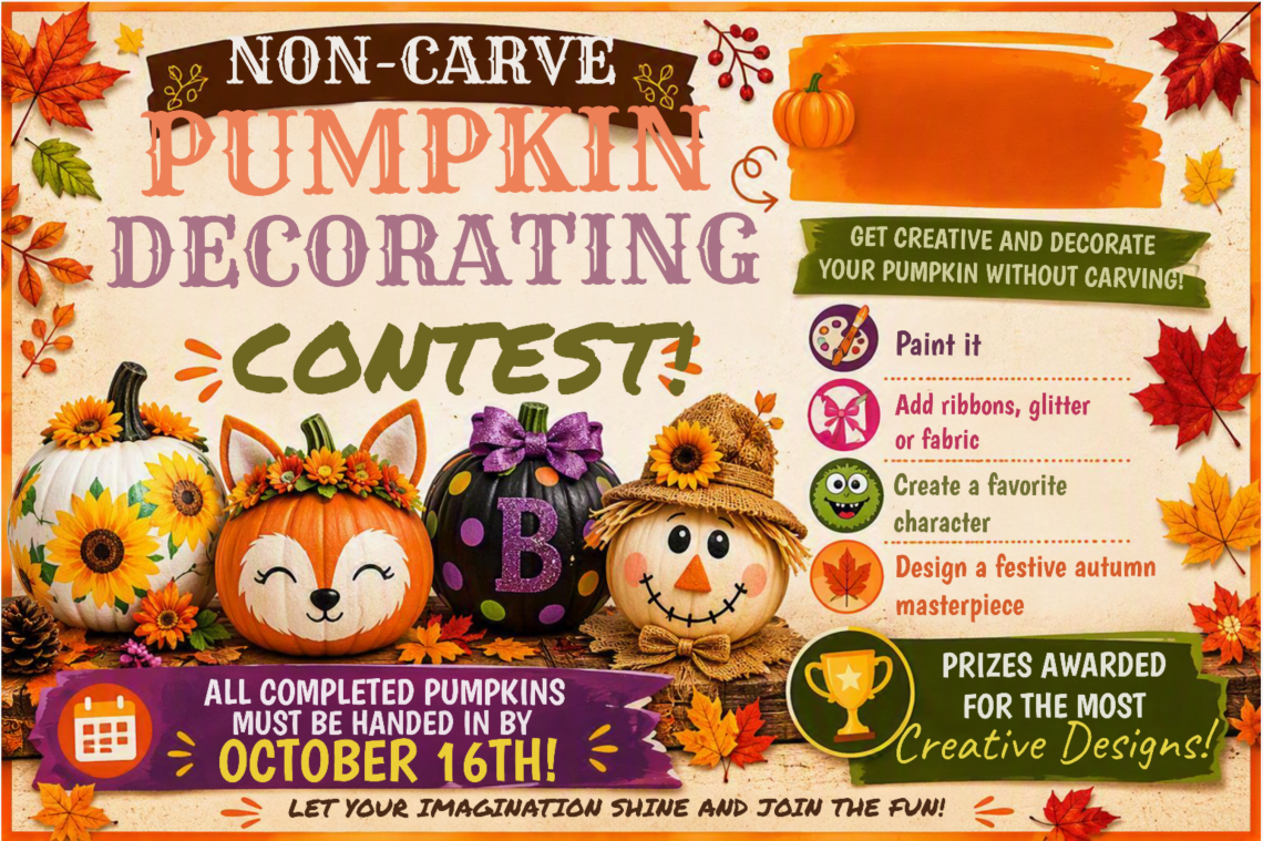 Pumpkin Decorating Contest October 16th