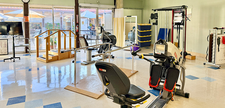 The rehab gym at Pacific Palms