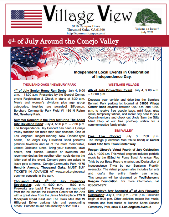 Newsletter For July Read The Village View