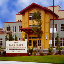 park place outside of the building with new paint