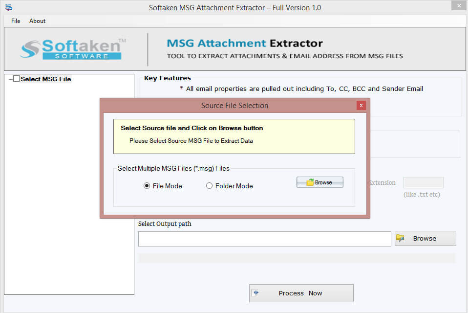 Softaken MSG Attachment Extractor Software