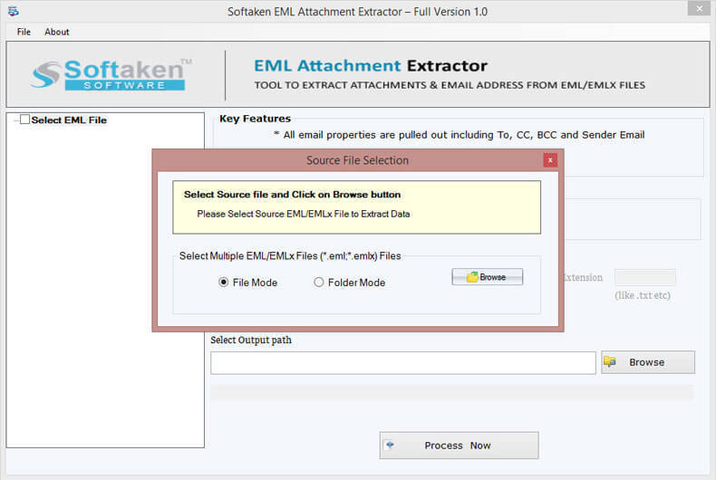 Softaken EML Attachment Extractor Software