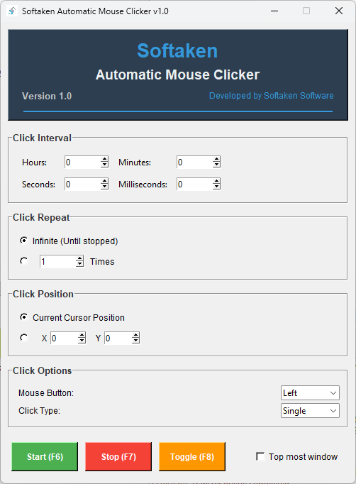 Softaken Automatic Mouse Clicker Software