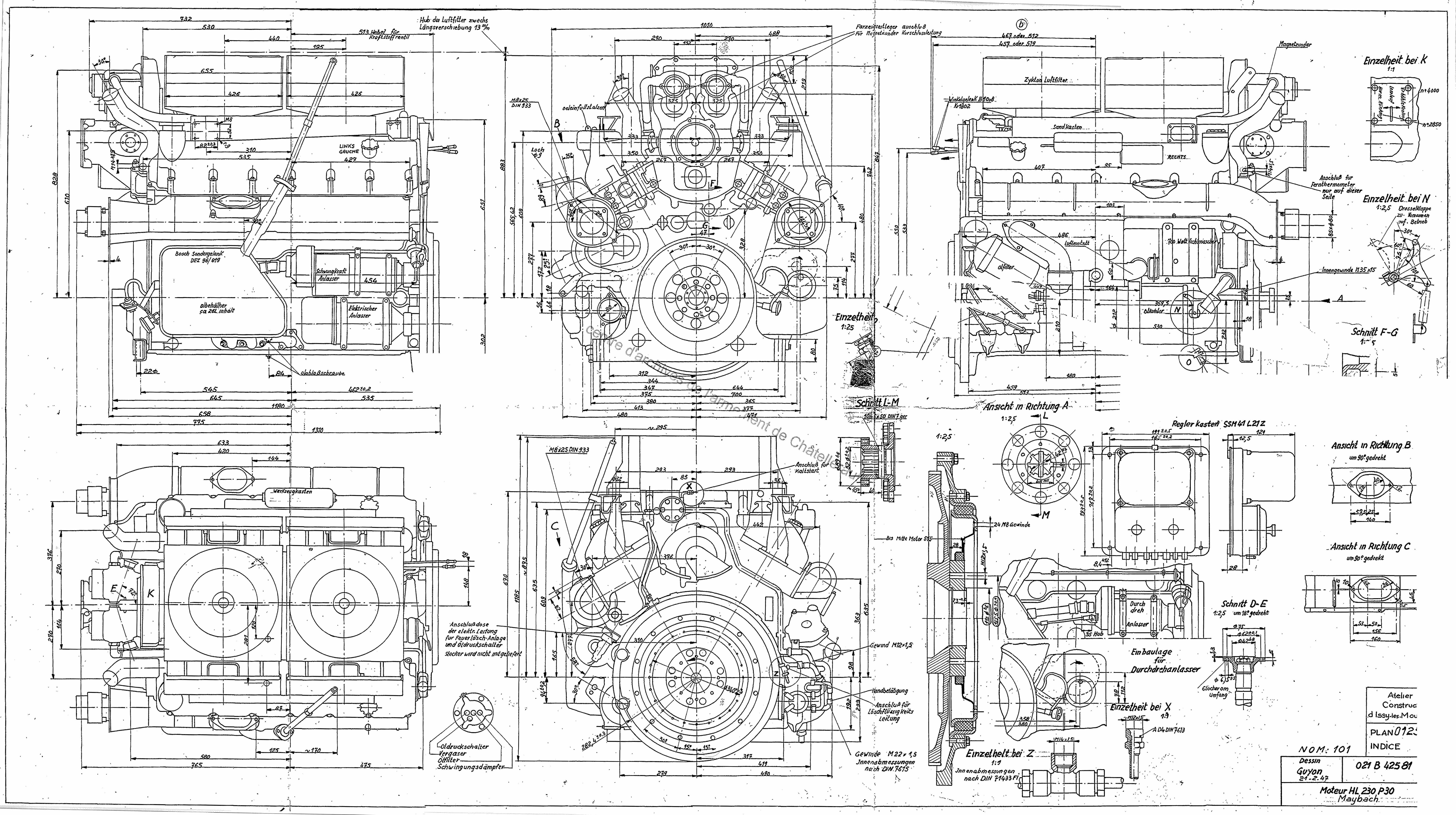Engine Pre Design any idea how to model this engine from it's blueprint?! | GrabCAD Groups