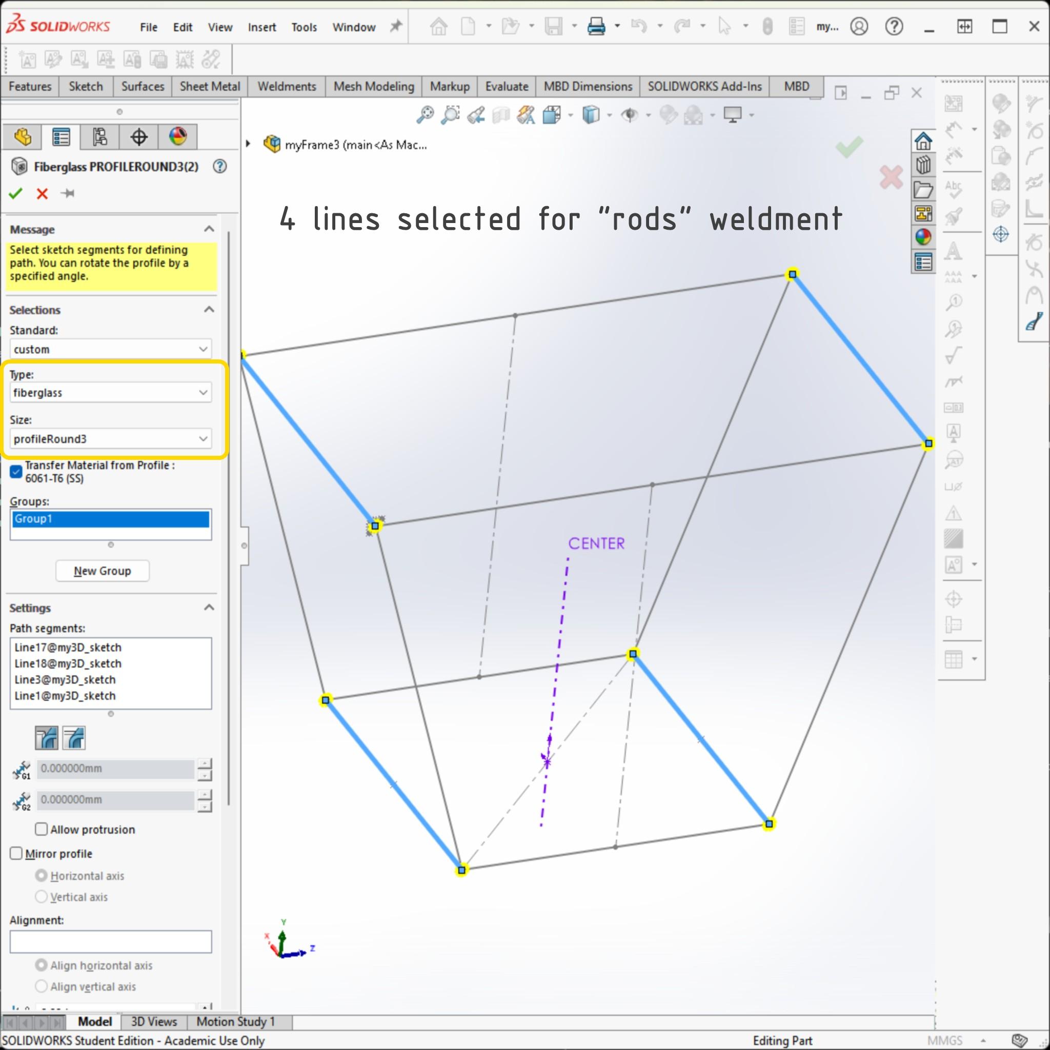 Make 2020 Aluminum Frame from Weldments | GrabCAD Tutorials