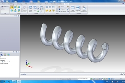 How to make a simple spring in solid edge
