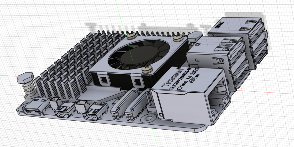 Raspberry Pi 5 + Stock Active cooler | 3D CAD Model Library | GrabCAD