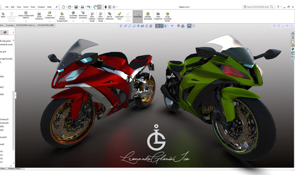 Kawasaki Ninja ZX10R | 3D CAD Model Library | GrabCAD