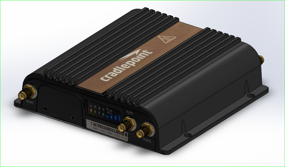 Router Veicolare Cradlepoint IBR900-LP6 Usato, 4G Wireless, 940 Mbps - Senza Cavo Alimentazione