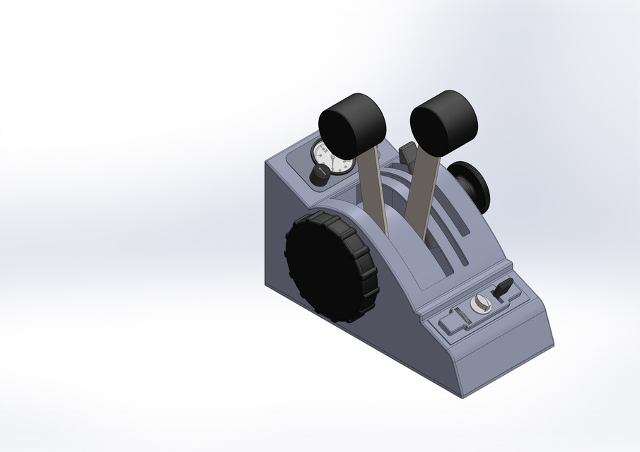 Air-Craft Throttle Lever Box | 3D CAD Model Library | GrabCAD