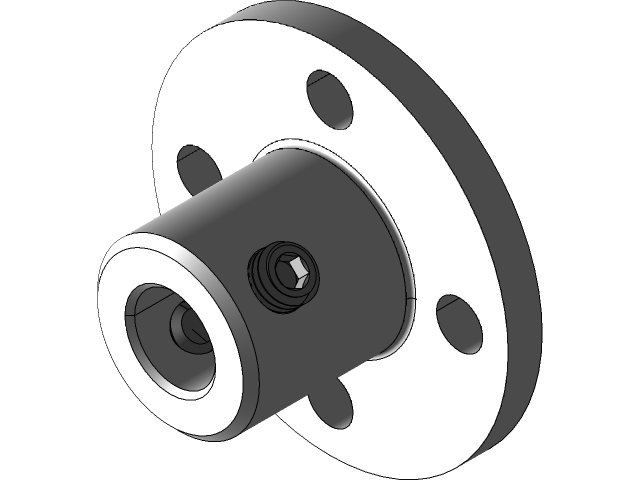 FOCMKEAS 2Pcs 10mm(0.39 In) Flange Shaft Coupling, Rigid Coupling Motors Guide Support Coupler