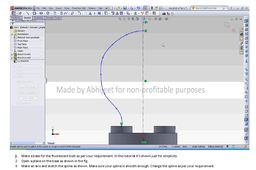 How to construct the tube of a flourescent bulb in Solidworks 2011?