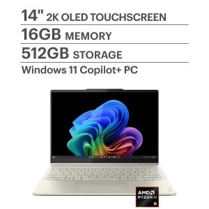 Lenovo Yoga 7 2-in-1 PC 14'' OLED Touchscreen Laptop Ryzen AI 5 340 16GB 512GB C+