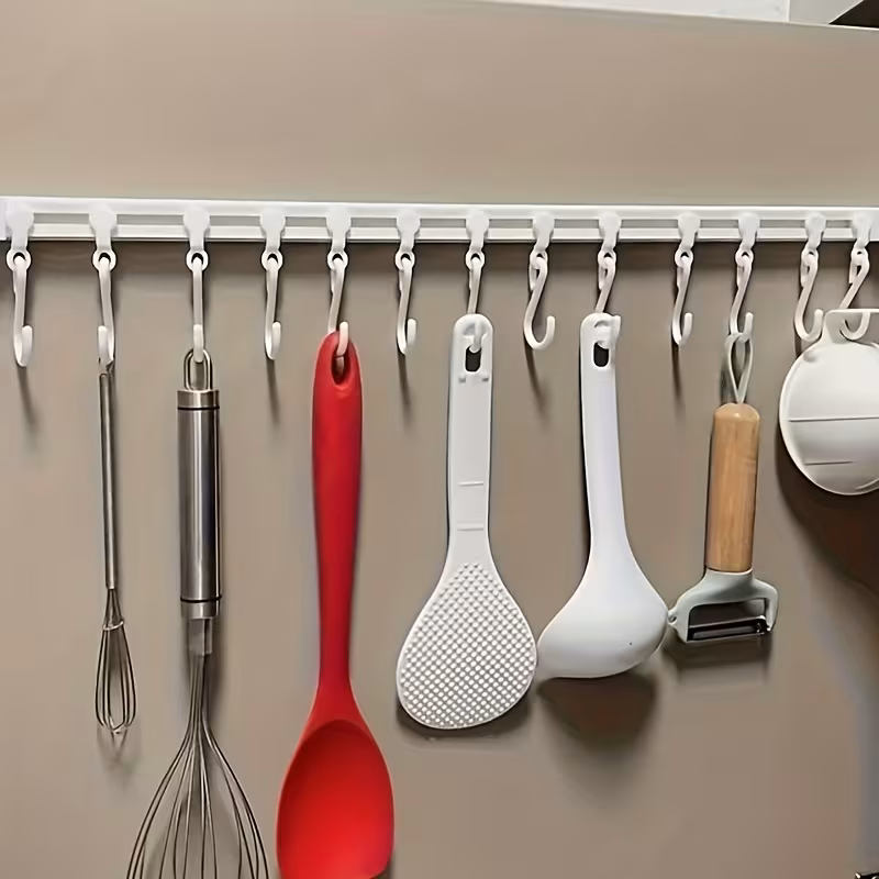 Estante de Almacenamiento de Cocina de Fácil Instalación con Ganchos Deslizantes -* 1 PC / 30,0 Cm