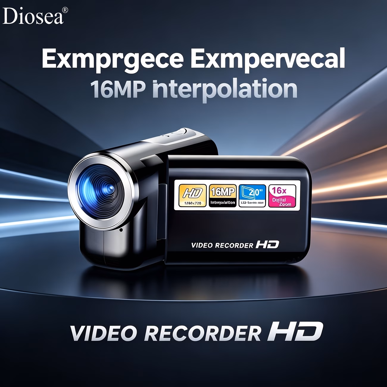 Cámara de video HD IPS de 5.08cm con zoom digital de 16x - DV-55-32GB