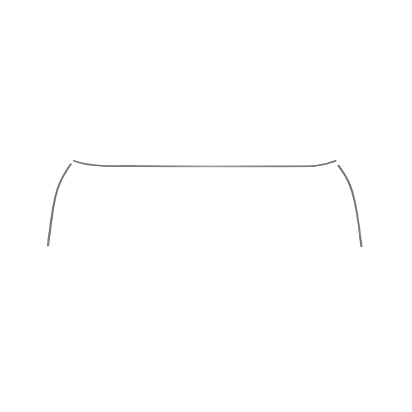 1963–1964 Chevy Bel Air Biscayne Rear Window Trim – Black, OEM Style, The Parts Place Inc. 2397