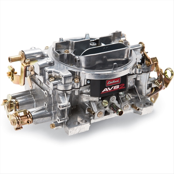 Edelbrock 650 cfm AVS2 carburetor with manual choke.