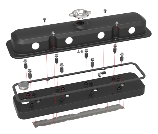 Holley 2 Piece LS Pontiac Style Valve Covers.