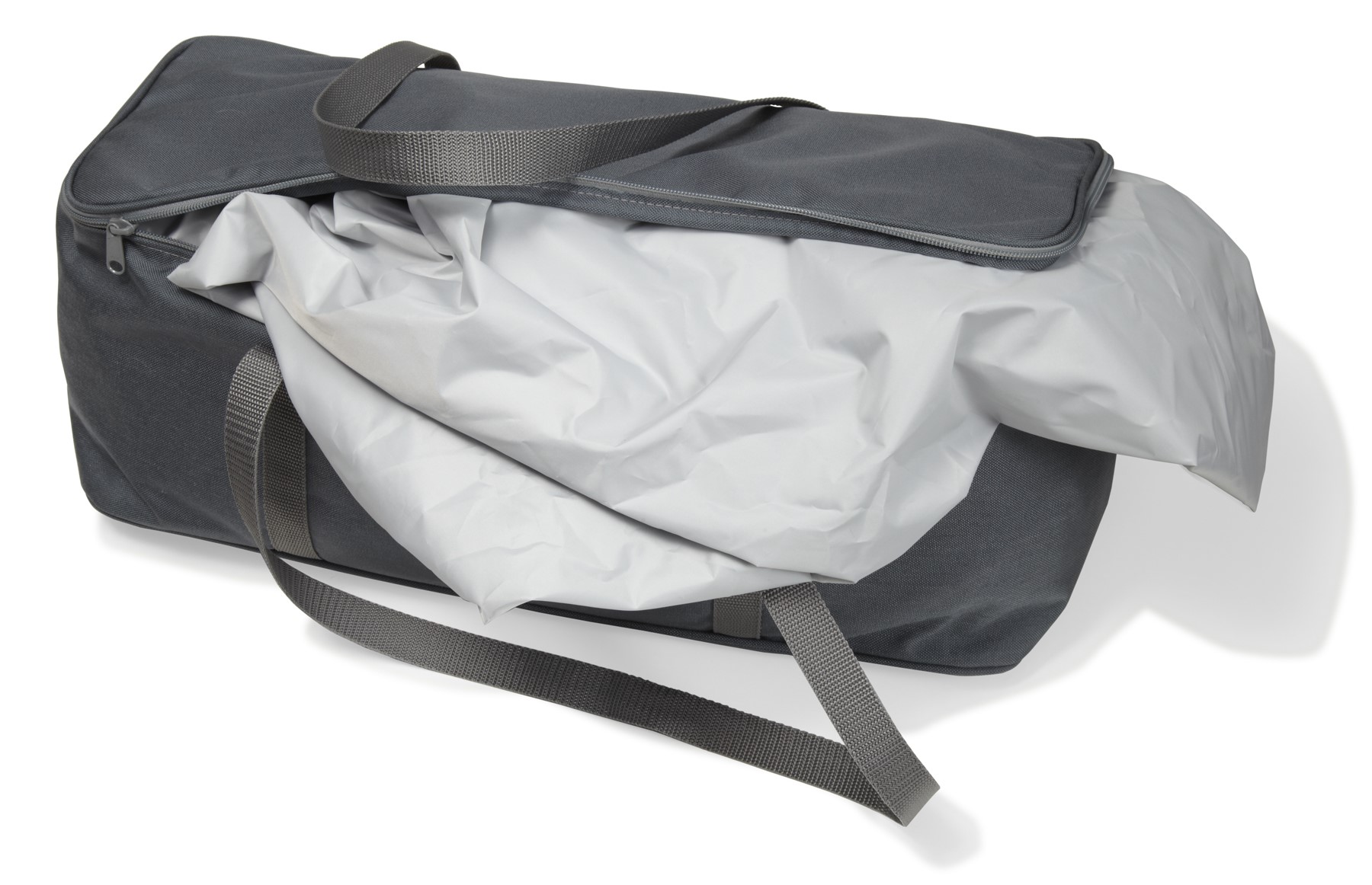 Grey car cover zippered storage tote. Size small.