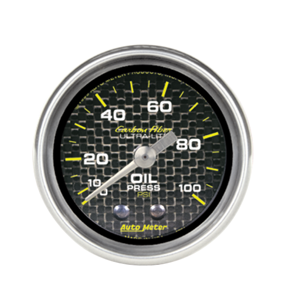 Auto Meter 4721 Carbon Fiber oil pressure gauge
