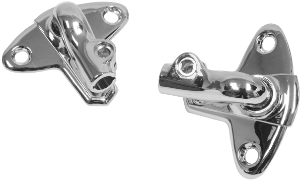 GM Sunvisor Support Brackets – Chrome For 1959-1963 Hardtop/Coupe (The Parts Place)