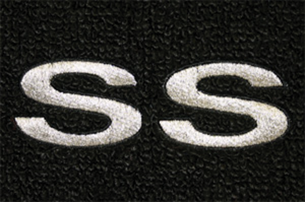 1968-1972 Chevelle Black Carpet Floor Mats – Embroidered Red Logo – Set Of 4 By AFM